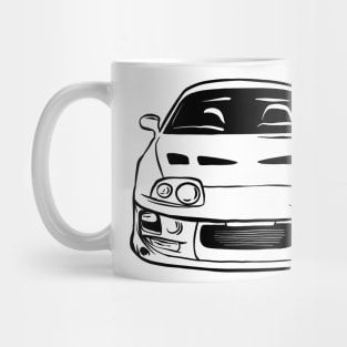 Line Art retro JDM car 90s Supra MK4 Mug